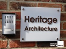 Heritage white plaque